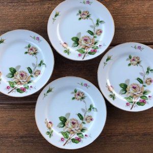 Golden Rose by Lynmore Bread/Butter Plates set/4